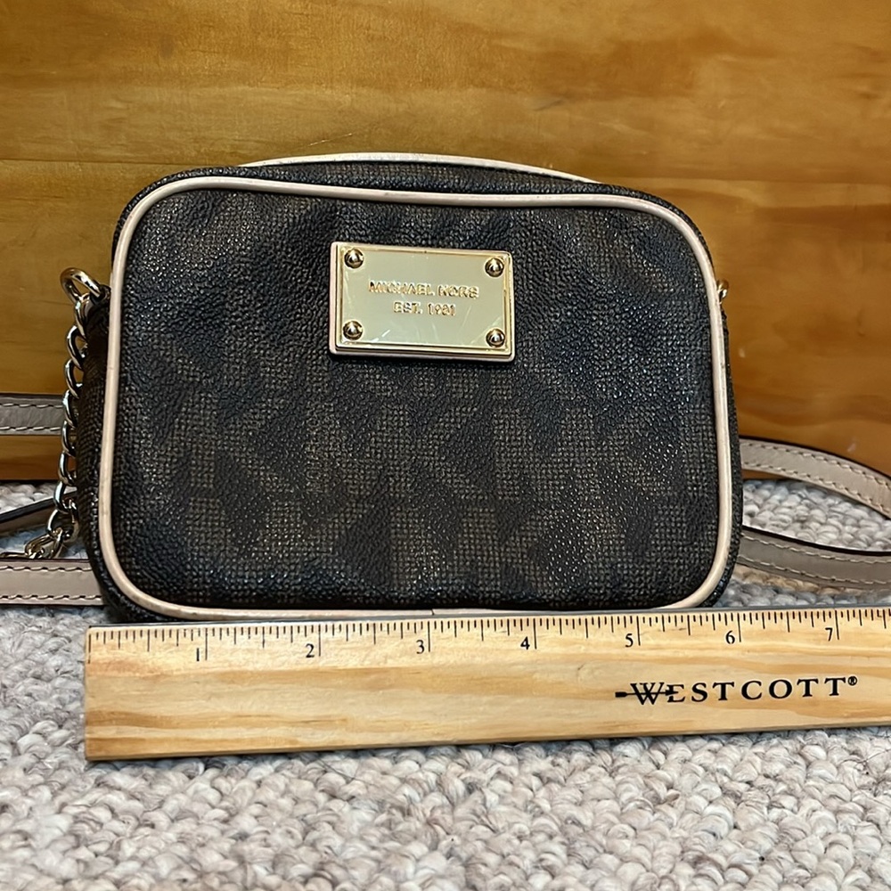 Michael Kors Logo Brown Crossbody Bag - Picture 8 of 9